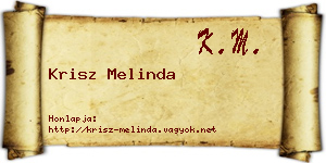 Krisz Melinda névjegykártya
