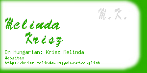 melinda krisz business card